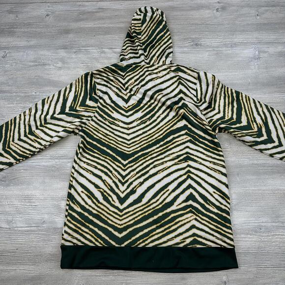 Green Bay Packers Hoodie Adult Sm/Med Green Yellow White Zubas Tiger Stripes - Picture 9 of 9